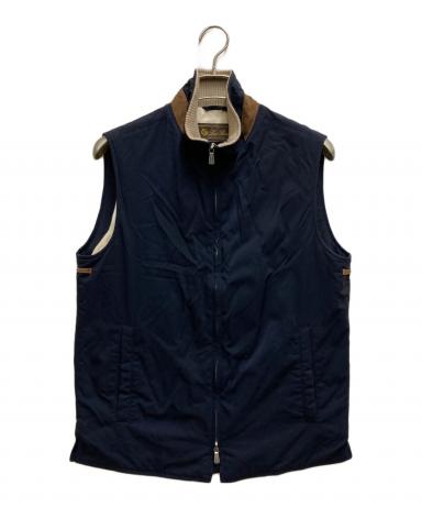 【極美品】Loro Piana カシミヤ混 羊革 中綿 ナイロンベスト L 紺 3049005063419289_01_6802w.jpeg