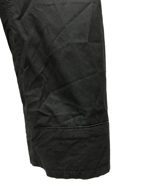 RICK OWENS（リックオウエンス）RICK OWENS (リックオウエンス) レザー切替ノーカラージャケット ネイビー×ブラック サイズ:52の古着・服飾アイテム