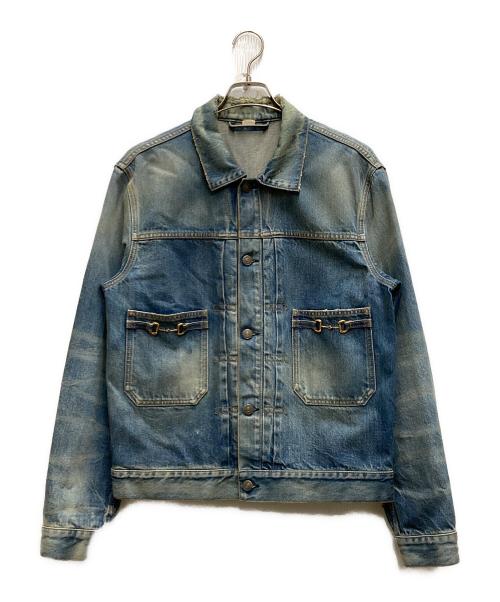 GUCCI（グッチ）GUCCI (グッチ) ホースビットポケットデニムジャケット インディゴ サイズ:48の古着・服飾アイテム