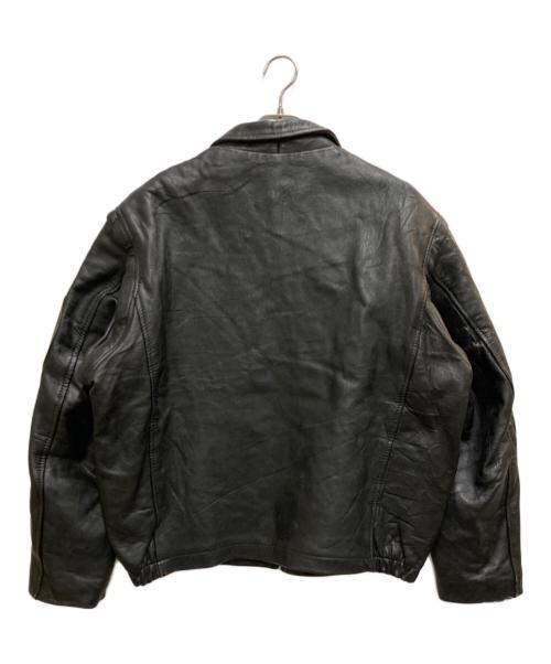 French Army（フランス軍）French Army (フレンチアーミー) 80’s～パイロットレザージャケット ブラック サイズ:52の古着・服飾アイテム