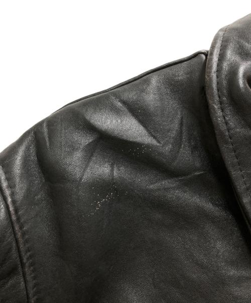 French Army（フランス軍）French Army (フレンチアーミー) 80’s～パイロットレザージャケット ブラック サイズ:52の古着・服飾アイテム