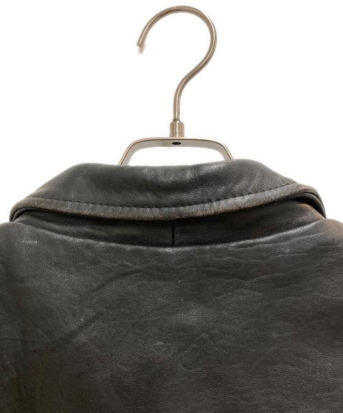 French Army（フランス軍）French Army (フレンチアーミー) 80’s～パイロットレザージャケット ブラック サイズ:52の古着・服飾アイテム