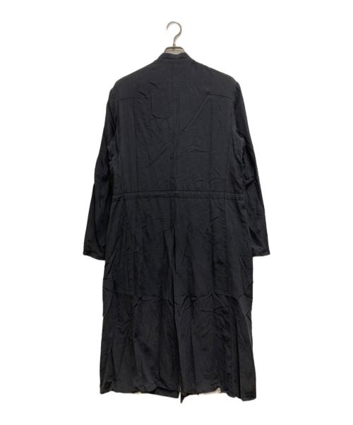 HAIDER ACKERMANN（ハイダーアッカーマン）HAIDER ACKERMANN (ハイダーアッカーマン) シルクノーカラーコート ネイビー サイズ:46の古着・服飾アイテム