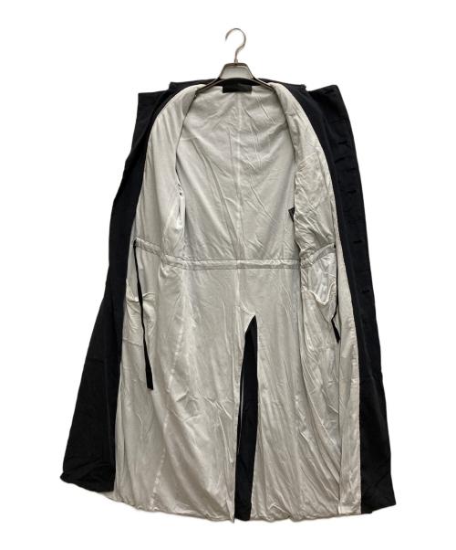 HAIDER ACKERMANN（ハイダーアッカーマン）HAIDER ACKERMANN (ハイダーアッカーマン) シルクノーカラーコート ネイビー サイズ:46の古着・服飾アイテム