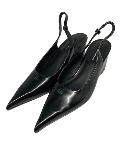 MAISON SPECIAL（メゾンスペシャル）MAISON SPECIAL (メゾンスペシャル) 2way pointed Wedge pumps ブラック サイズ:38の古着・服飾アイテム