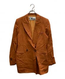 CABANA（カバナ）の古着「リネンダブルジャケット」｜オレンジ