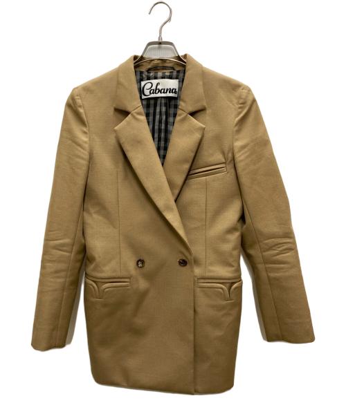 CABANA（カバナ）Cabana (カバナ) ウールボンディングダブルジャケット ベージュ サイズ:38の古着・服飾アイテム