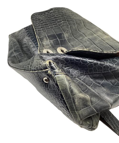 zanellato（ザネラート）ZANELLATO (ザネラート) POSTINA クロコ型押し2wayバッグ ネイビーの古着・服飾アイテム