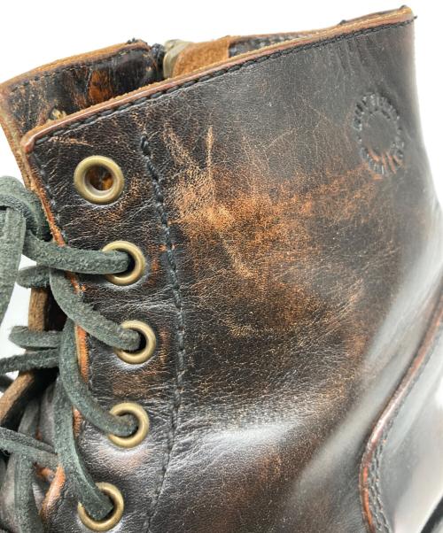 BUTTERO（ブッテロ）BUTTERO (ブッテロ) サイドジップワークブーツ ブラウン サイズ:40の古着・服飾アイテム