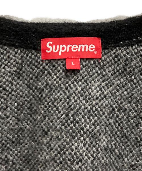 SUPREME（シュプリーム）Supreme (シュプリーム) Abstract Stripe Cardigan ブラック サイズ:Lの古着・服飾アイテム