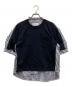 sacai（サカイ）の古着「Cotton Poplin T-Shirt」｜ブラック×ブルー