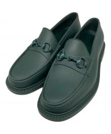 GUCCI（グッチ）の古着「ラバービットローファー」｜グリーン