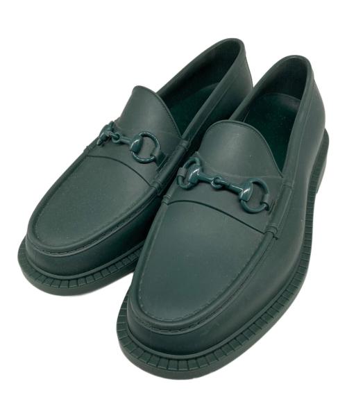 GUCCI（グッチ）GUCCI (グッチ) ラバービットローファー グリーン サイズ:7の古着・服飾アイテム