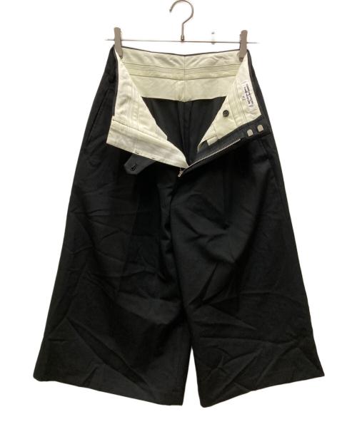 COMME des GARCONS COMME des GARCONS（コムデギャルソン コムデギャルソン）COMME des GARCONS COMME des GARCONS (コムデギャルソン コムデギャルソン) ウールギャバワイドクロップドパンツ ブラック サイズ:XSの古着・服飾アイテム