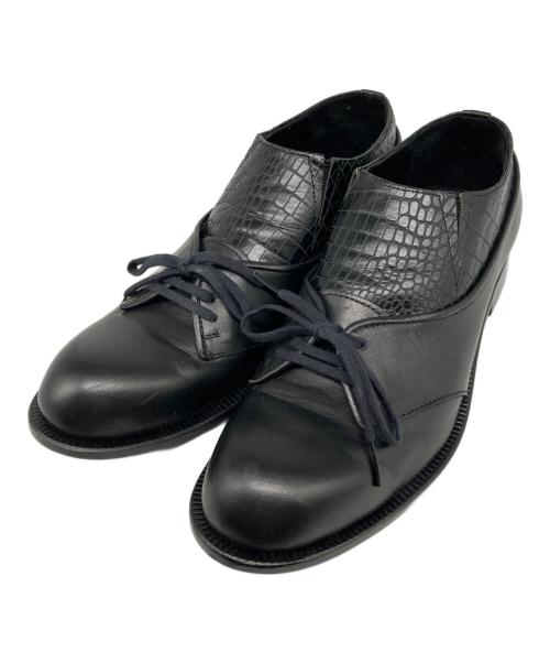 COMME des GARCONS（コムデギャルソン）COMME des GARCONS (コムデギャルソン) 切替オックスフォードシューズ ブラック サイズ:24 1/2の古着・服飾アイテム