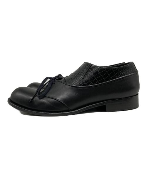 COMME des GARCONS（コムデギャルソン）COMME des GARCONS (コムデギャルソン) 切替オックスフォードシューズ ブラック サイズ:24 1/2の古着・服飾アイテム