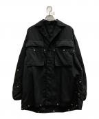 ALMOSTBLACKオールモストブラック）の古着「マルチスナップボタン ジャケット」｜ブラック