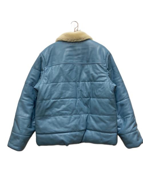 SUPREME（シュプリーム）SUPREME (シュプリーム) Schott (ショット) Shearling Collar Puffy Jacket ブルー サイズ:Ⅿの古着・服飾アイテム