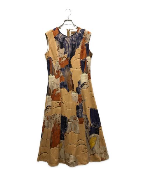 Ameri（アメリ）AMERI (アメリ) UND GYPSUM ART DRESS ブラウン サイズ:Mの古着・服飾アイテム