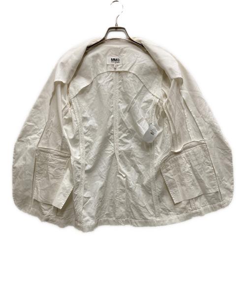 MM6 Maison Margiela（エムエムシックスメゾンマルジェラ）MM6 Maison Margiela (エムエムシックスメゾンマルジェラ) 1Bジャケット ホワイト サイズ:40の古着・服飾アイテム