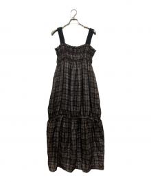 TODAYFUL（トゥデイフル）の古着「Strap Jacquard Dress」｜ブラウン