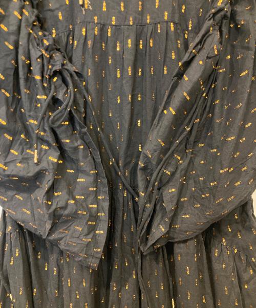 htage（テージ）htage (テージ) ラメドビーボリュームワンピース 112530371501-01 ブラック サイズ:FREEの古着・服飾アイテム