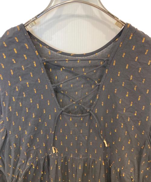 htage（テージ）htage (テージ) ラメドビーボリュームワンピース 112530371501-01 ブラック サイズ:FREEの古着・服飾アイテム
