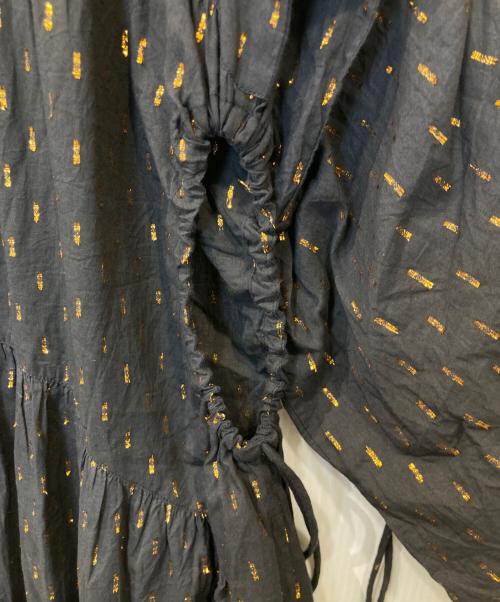 htage（テージ）htage (テージ) ラメドビーボリュームワンピース 112530371501-01 ブラック サイズ:FREEの古着・服飾アイテム