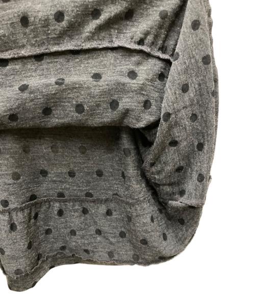 tricot COMME des GARCONS（トリココムデギャルソン）tricot COMME des GARCONS (トリココムデギャルソン) 丸襟ドットワンピース グレー サイズ:Ｍの古着・服飾アイテム