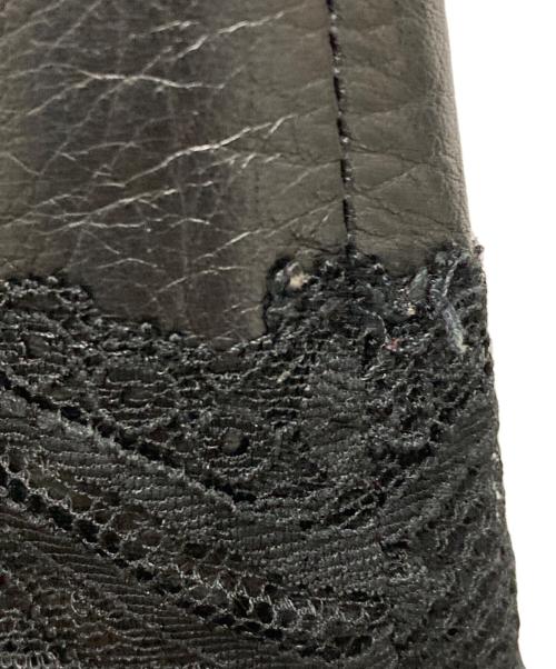 tricot COMME des GARCONS（トリココムデギャルソン）tricot COMME des GARCONS (トリココムデギャルソン) 90's切替レザースカート ブラック サイズ:Sの古着・服飾アイテム