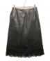 tricot COMME des GARCONS（トリココムデギャルソン）の古着「90's切替レザースカート」｜ブラック