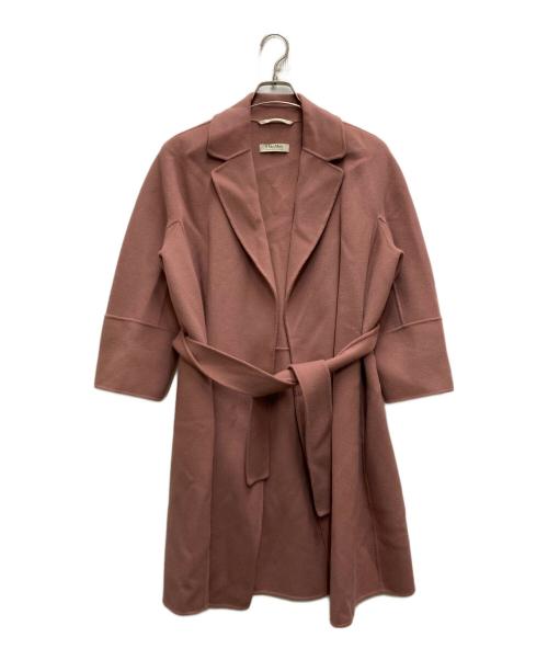 'S Max Mara（エスマックスマーラ）'S Max Mara (エスマックスマーラ) ピュアヴァージンウール ダブルフェイス コート ピンク サイズ:38の古着・服飾アイテム