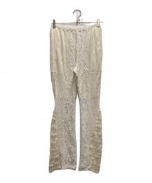 MAISON SPECIAL（メゾンスペシャル）の古着「Lace Fabric Flare Pants」｜ホワイト