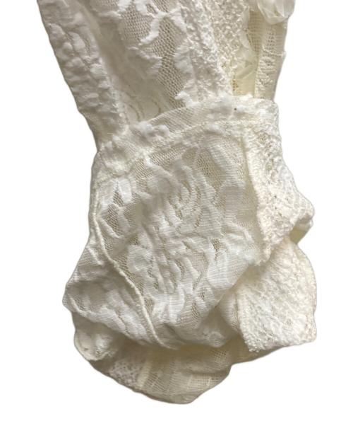 MAISON SPECIAL（メゾンスペシャル）MAISON SPECIAL (メゾンスペシャル) Lace Fabric Flare Pants ホワイト サイズ:36の古着・服飾アイテム
