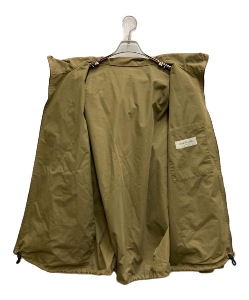 DRIES VAN NOTEN（ドリスヴァンノッテン）DRIES VAN NOTEN (ドリスヴァンノッテン) フーデットライトレインコート オリーブ×シルバー サイズ:Mの古着・服飾アイテム