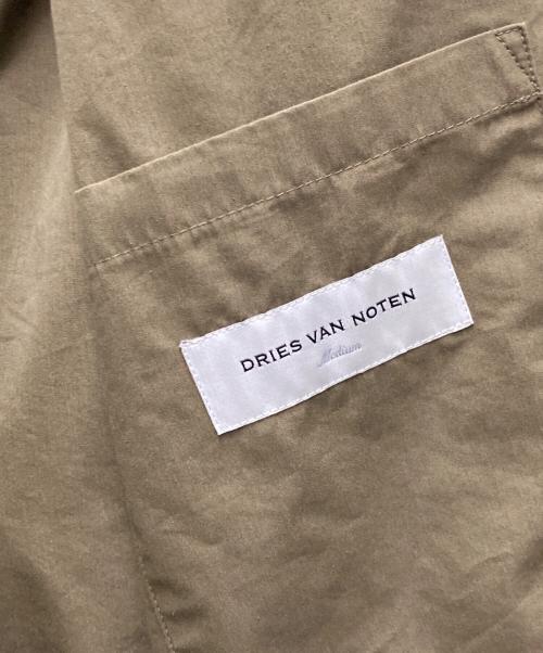 DRIES VAN NOTEN（ドリスヴァンノッテン）DRIES VAN NOTEN (ドリスヴァンノッテン) フーデットライトレインコート オリーブ×シルバー サイズ:Mの古着・服飾アイテム