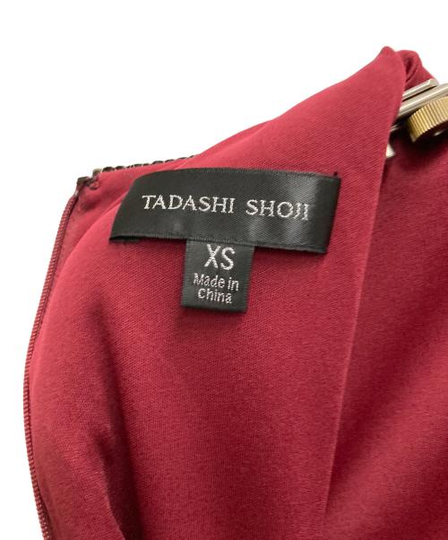 TADASHI SHOJI（タダシ ショージ）TADASHI SHOJI (タダシ ショージ) ビジューノースリーブドレス レッド サイズ:XSの古着・服飾アイテム