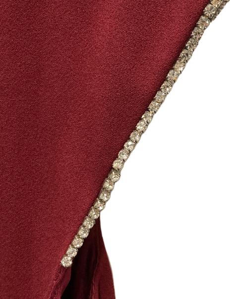 TADASHI SHOJI（タダシ ショージ）TADASHI SHOJI (タダシ ショージ) ビジューノースリーブドレス レッド サイズ:XSの古着・服飾アイテム