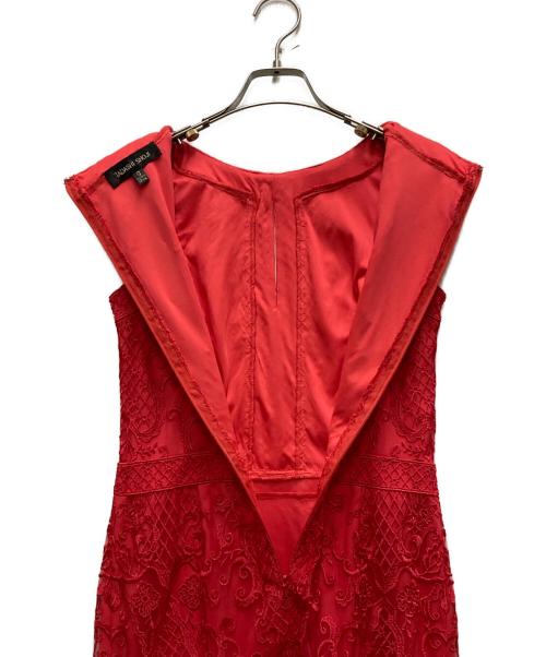 TADASHI SHOJI（タダシ ショージ）TADASHI SHOJI (タダシ ショージ) ジャガードドレス レッドの古着・服飾アイテム