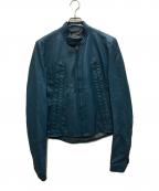 Martin Margiela 10マルタン・マルジェラ 10）の古着「八の字 シングルライダース」｜ブルー