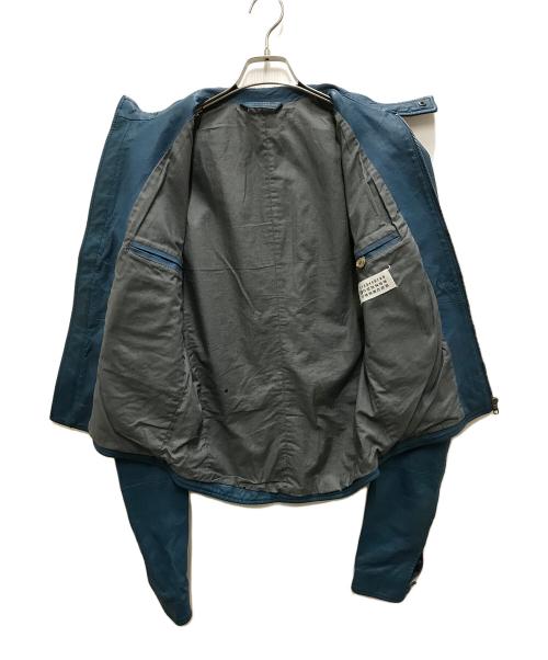 Martin Margiela 10（マルタン・マルジェラ 10）Martin Margiela 10 (マルタン・マルジェラ 10) 八の字 シングルライダース ブルー サイズ:46の古着・服飾アイテム