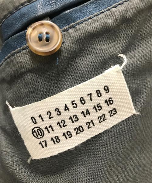 Martin Margiela 10（マルタン・マルジェラ 10）Martin Margiela 10 (マルタン・マルジェラ 10) 八の字 シングルライダース ブルー サイズ:46の古着・服飾アイテム