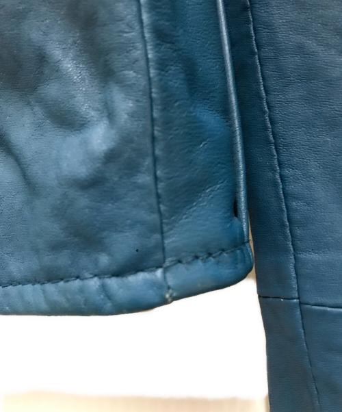 Martin Margiela 10（マルタン・マルジェラ 10）Martin Margiela 10 (マルタン・マルジェラ 10) 八の字 シングルライダース ブルー サイズ:46の古着・服飾アイテム