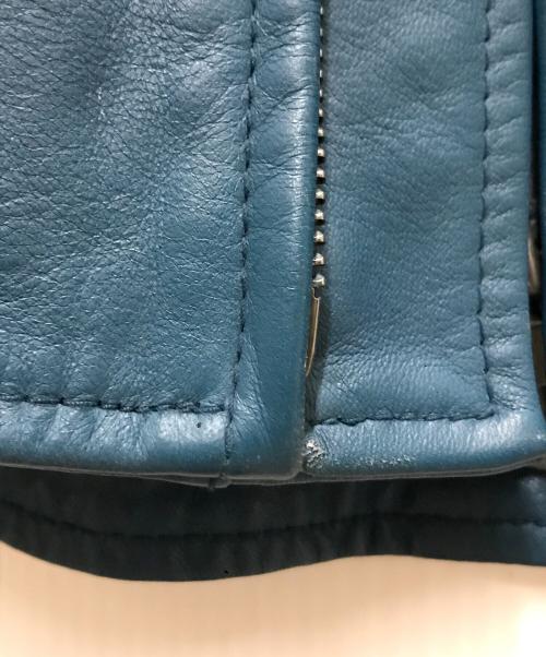 Martin Margiela 10（マルタン・マルジェラ 10）Martin Margiela 10 (マルタン・マルジェラ 10) 八の字 シングルライダース ブルー サイズ:46の古着・服飾アイテム