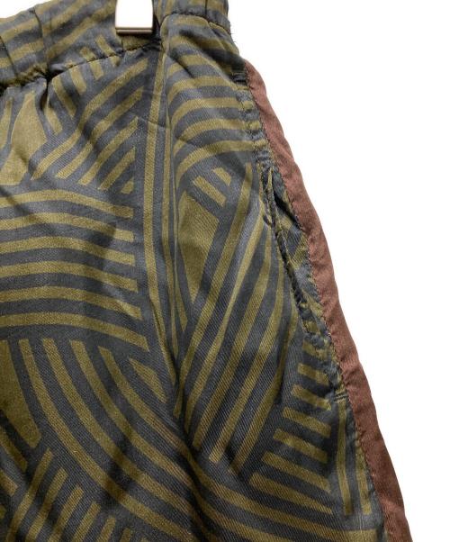 DRIES VAN NOTEN（ドリスヴァンノッテン）DRIES VAN NOTEN (ドリスヴァンノッテン) ビスコースショーツ カーキ×ブラウン サイズ:44の古着・服飾アイテム