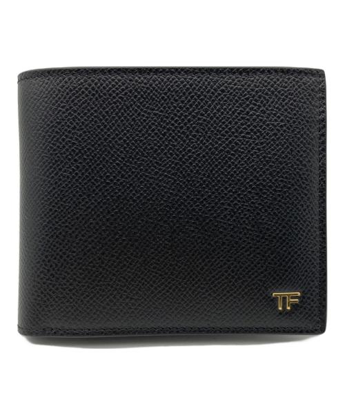 TOM FORD（トムフォード）TOM FORD (トムフォード) TFロゴ2つ折り財布 ブラックの古着・服飾アイテム