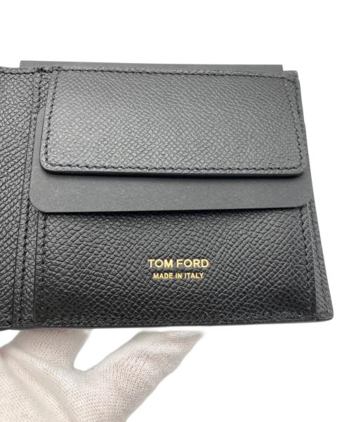 TOM FORD（トムフォード）TOM FORD (トムフォード) TFロゴ2つ折り財布 ブラックの古着・服飾アイテム
