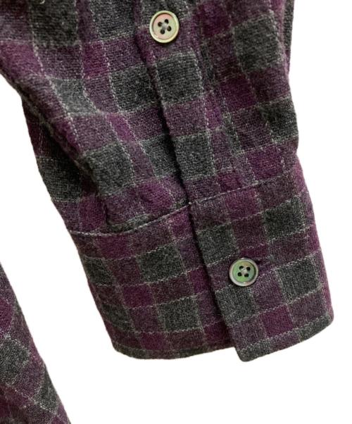 OUR LEGACY（アワーレガシー）OUR LEGACY (アワーレガシー) BORROWED BD SHIRT パープル×グレー サイズ:46の古着・服飾アイテム