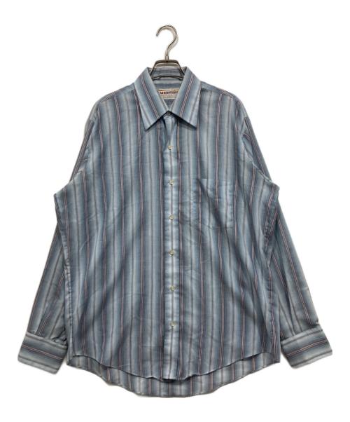 mervyn's（マービンズ）mervyn's (マービンズ) 70'S ストライプシャツ ブルー サイズ:不明の古着・服飾アイテム
