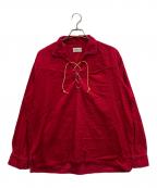 PONDEROSA-）の古着「60'S レースアップコーデュロイシャツ」｜レッド